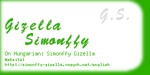 gizella simonffy business card